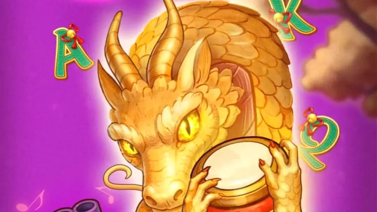 Pemandangan lembah naga yang indah dalam slot Song for Dragon