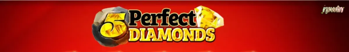 Tampilan visual slot 5 Perfect Diamonds dengan simbol berlian dan angka 7 klasik